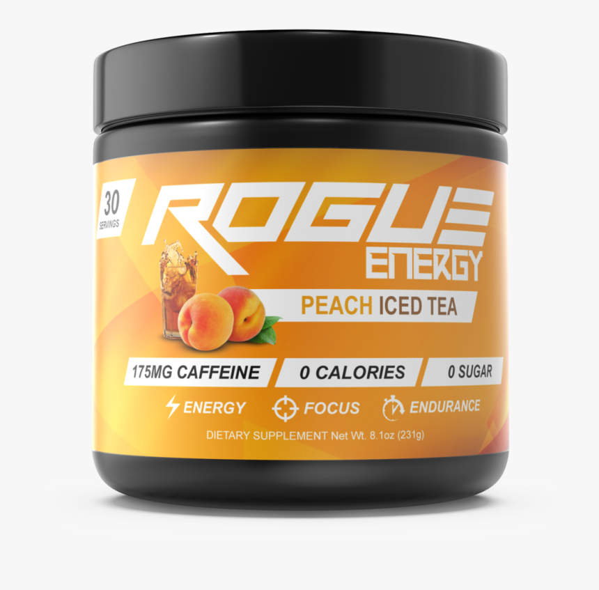 Peach Iced Tea Rogue Energy, HD Png Download, Free Download