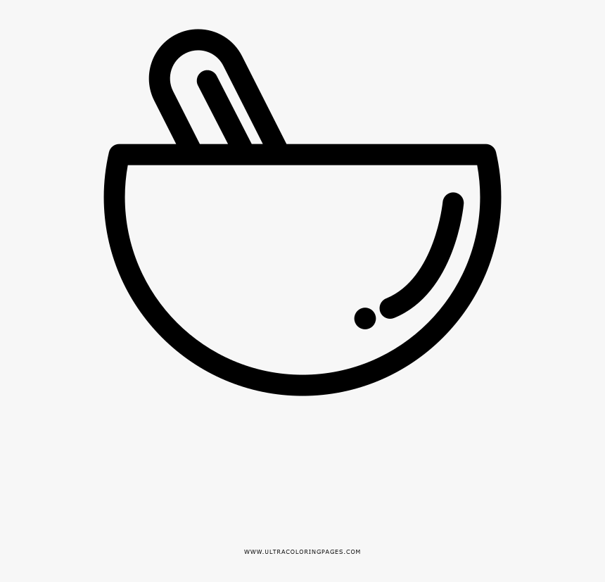 Mortar And Pestle Coloring Page, HD Png Download, Free Download