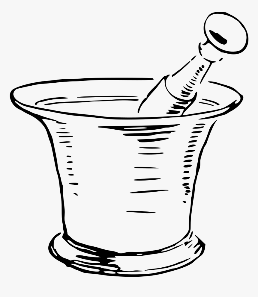 Mortar And Pestle - Mortar And Pestle Drawing Easy, HD Png Download, Free Download