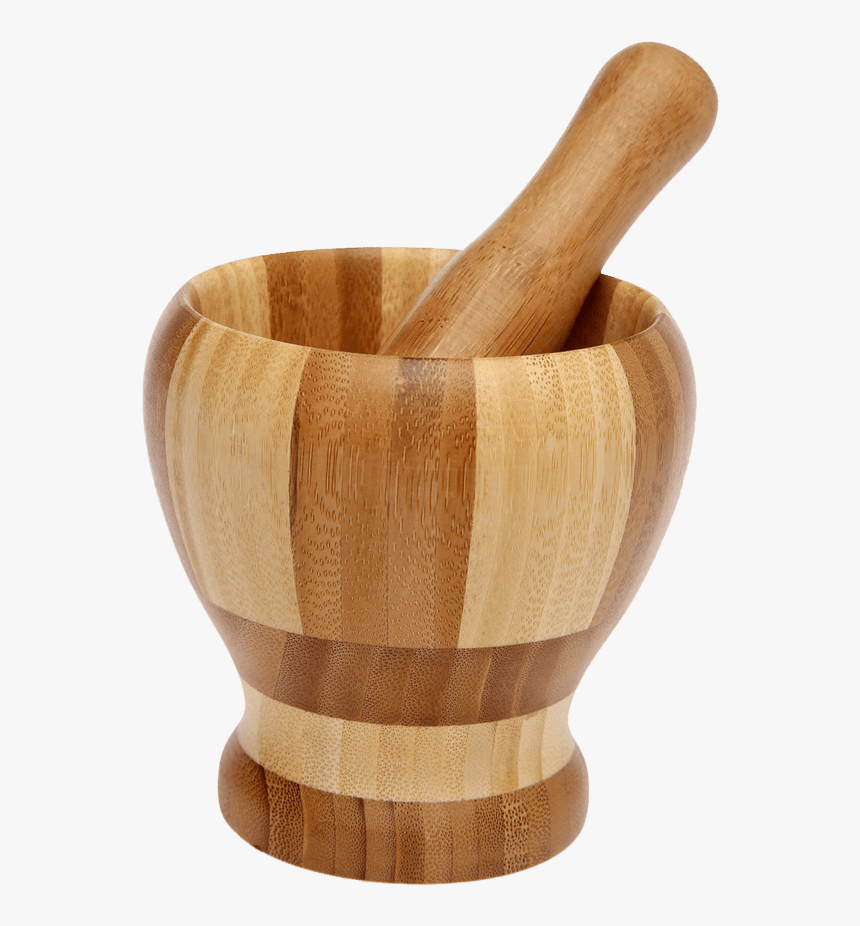 Bamboo Mortar& Pestle Set - Mortar And Pestle, HD Png Download, Free Download