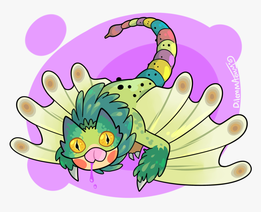 “ Its Da Pukei Pukei This Cute Cat Chameleon Dragon - Monster Hunter Pukei Pukei Cute, HD Png Download, Free Download
