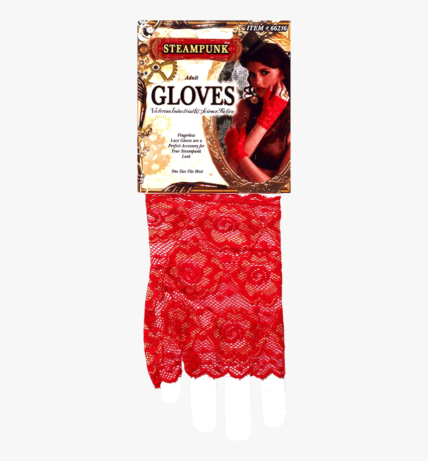 Steampunk Red Lace Gloves - Lace, HD Png Download, Free Download