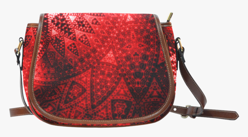 Red Lace Fractal Saddle Bag/small Saddle Bags, Red - Betty Boop Denim Messenger Bags, HD Png Download, Free Download