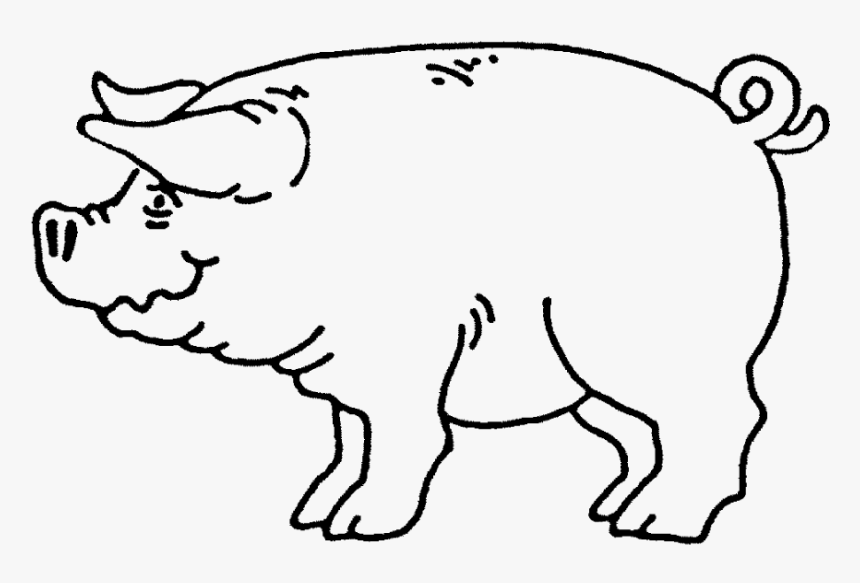 Zoom Pig Rubber Stamp - Line Art, HD Png Download, Free Download