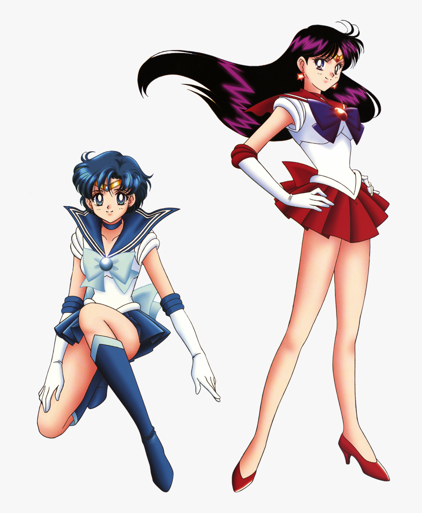 Sailor Mercury, Sailor Moon, And Sailor Mars Image - Sailor Moon Marte Png, Transparent Png, Free Download