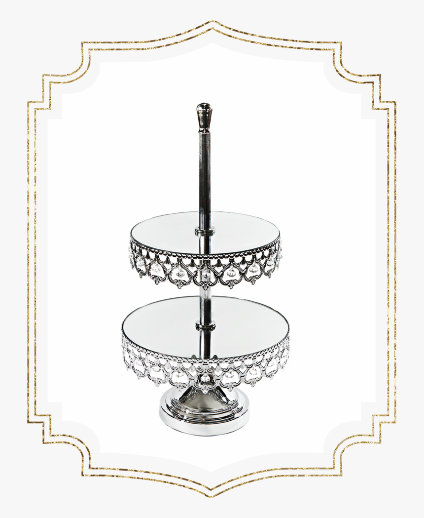 Shop-preview Shiny Silver Crown 2 Tier Dessert Stand - Cake, HD Png ...