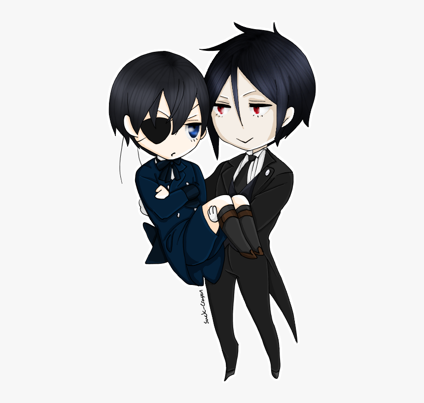 Anime, Black Butler, And Kuroshitsuji Image - Black Butler Ciel And Sebastian Chibi, HD Png Download, Free Download