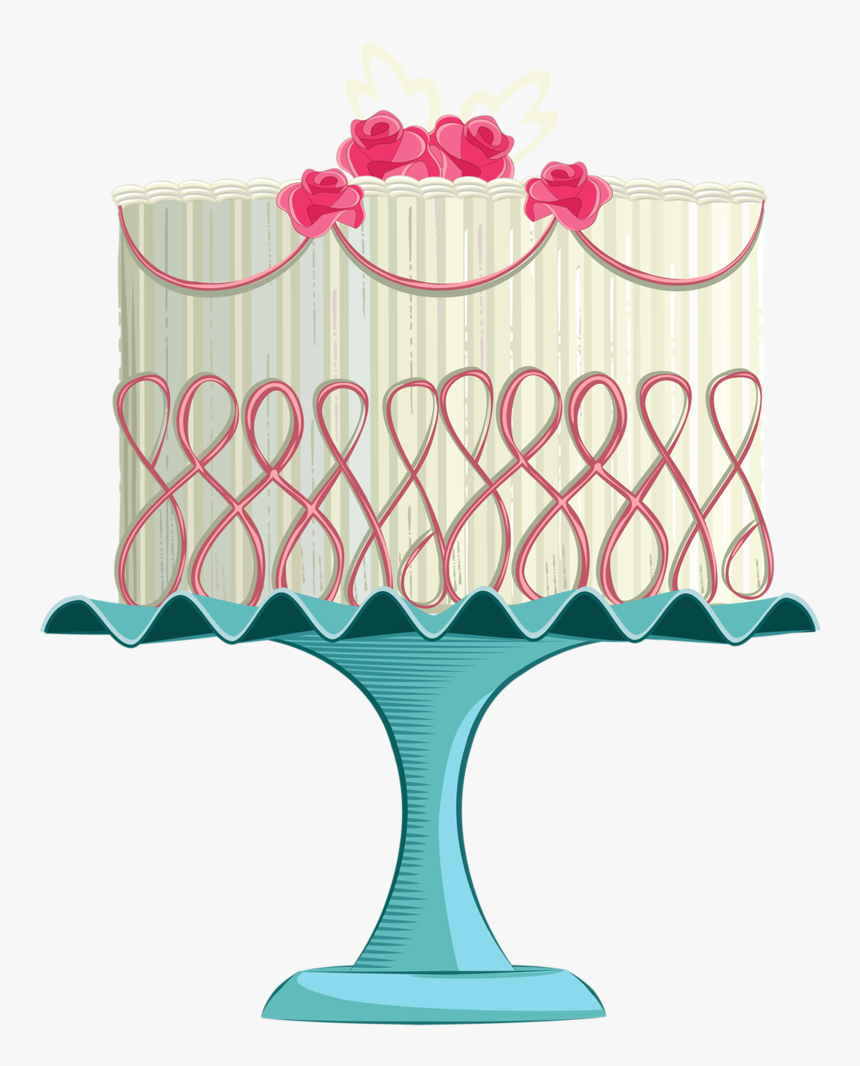 Cupcake & Bolos E Etc Cake Background, Cake Clipart, - Clip Art Cake On Cake Stand, HD Png Download, Free Download