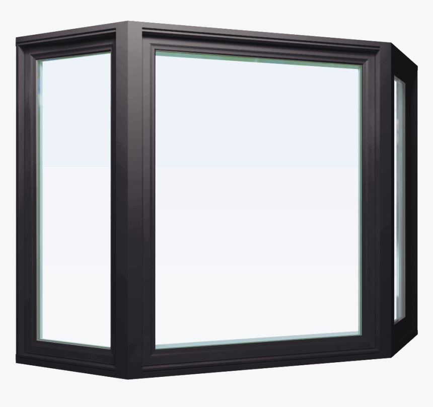 Custom Iron Ore Color Vinyl Replacement Bay Window - Bay Window In Black, HD Png Download, Free Download