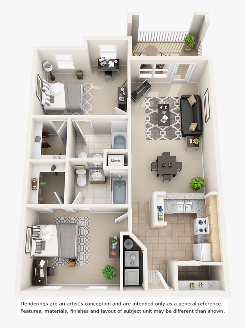 0 For The Waterton With Bay Window Floor Plan - Lux Apartments Gainesville Fl, HD Png Download, Free Download