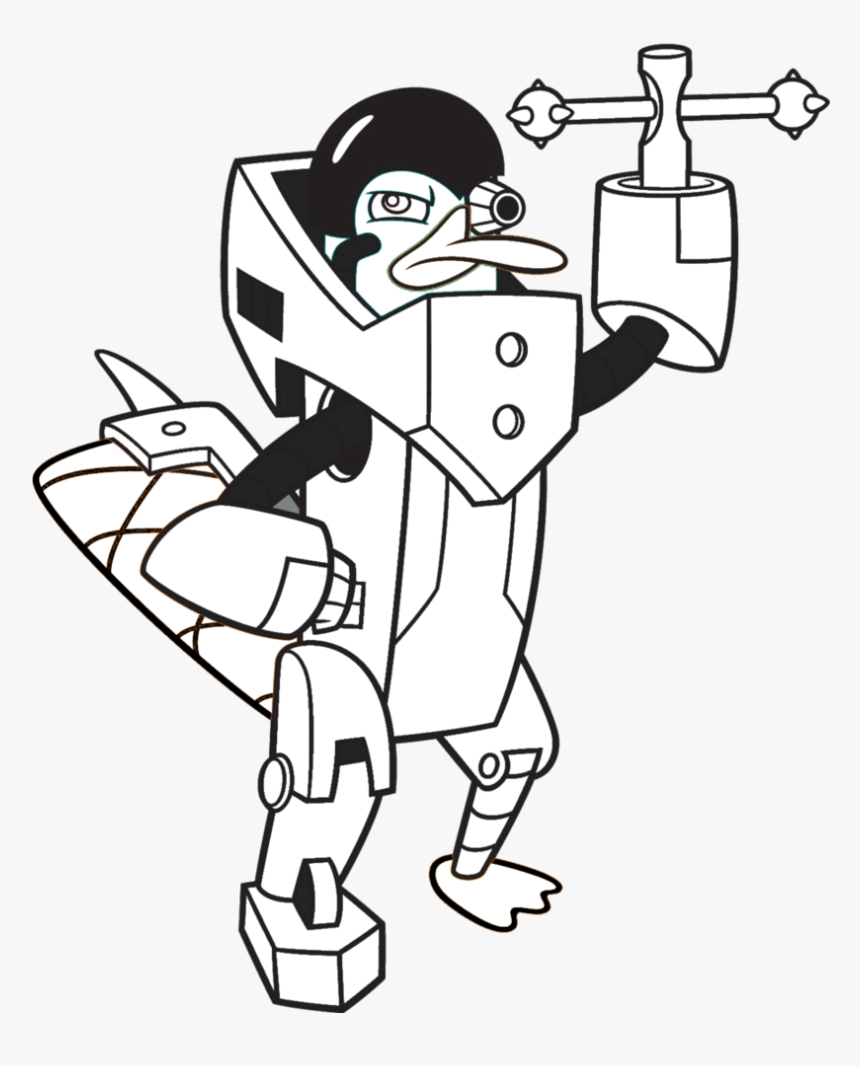 Perry Platypus Coloring Pages - Perry The Platypus, HD Png Download, Free Download