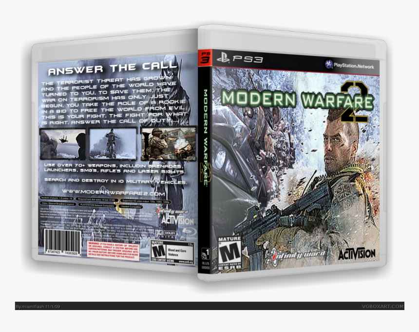 Call Of Duty - Call Of Duty Mw2 Ps2, HD Png Download, Free Download