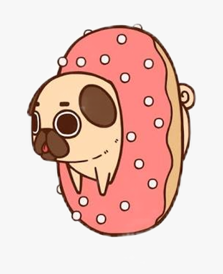 Donuts Coffee And Doughnuts Ice Cream Hot Chocolate - Cute Pug Drawings Easy, HD Png Download, Free Download