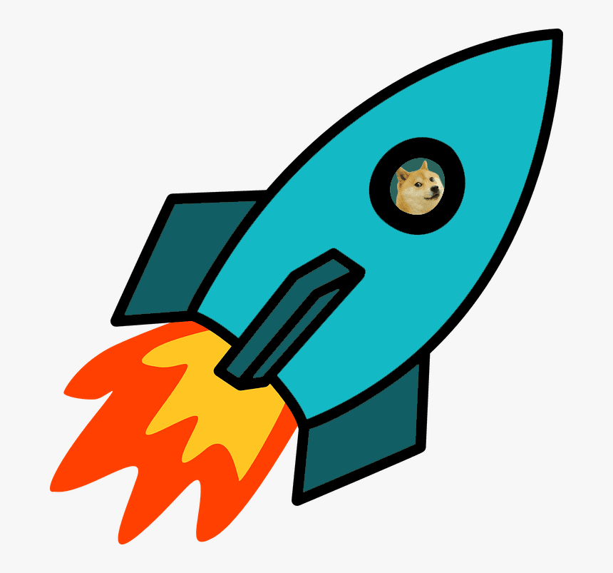 Flying Shibe Rocket - Rocket Launch Clip Art, HD Png Download, Free Download