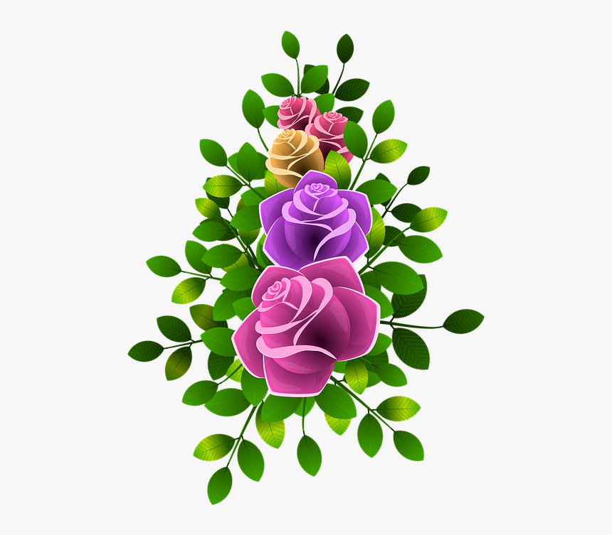 Roses, Flowers, Floral, Flowery, Branch, Plants, Garden - Happy Birthday Dear Sister In Law, HD Png Download, Free Download