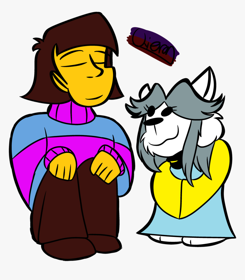 Movedtale Frisk & Temmie - Cartoon, HD Png Download, Free Download