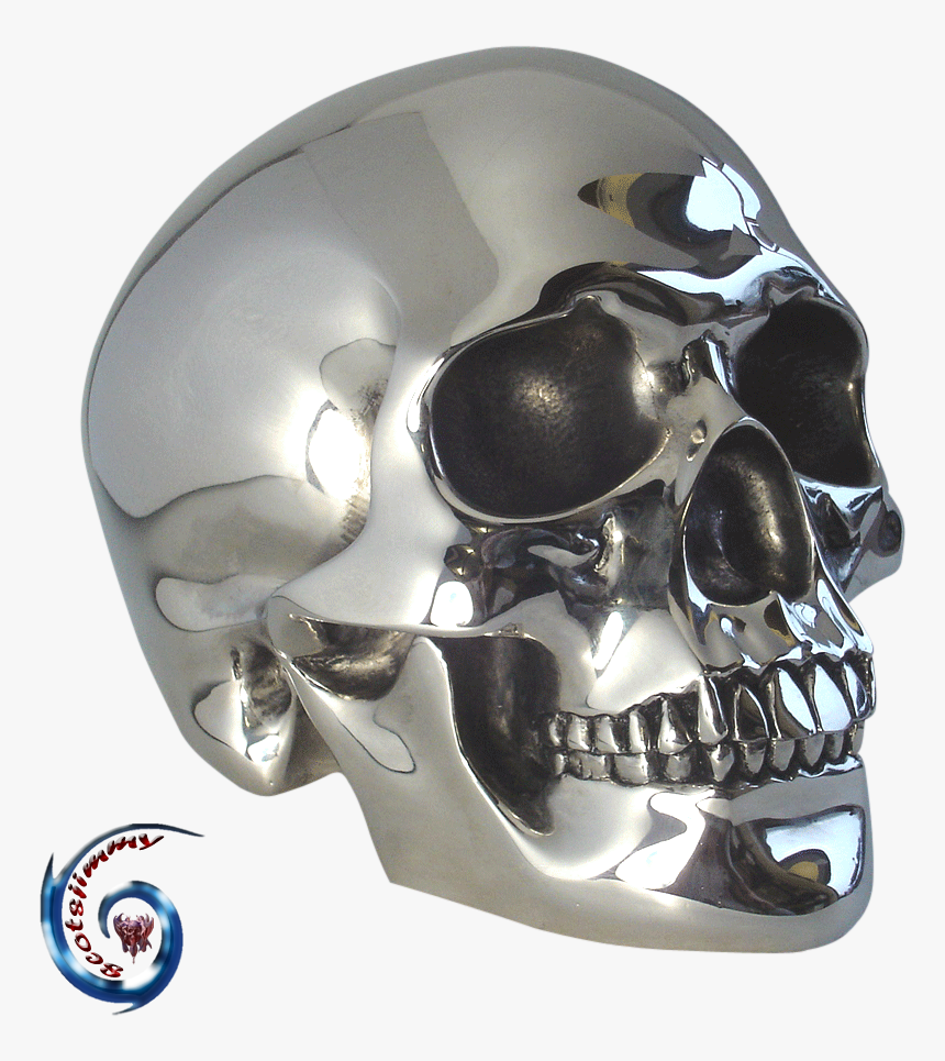 Chrome Skull Png - Silver Skull No Background, Transparent Png, Free Download