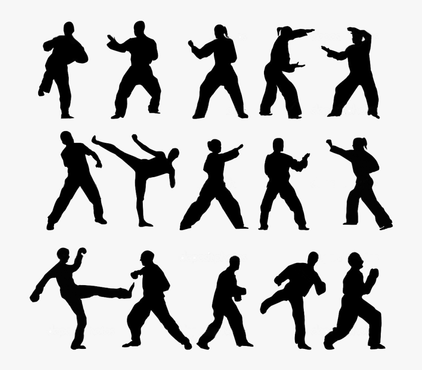 Taekwondo Martial Arts Kick Karate Vector Graphics - Taekwondo Figures, HD Png Download, Free Download