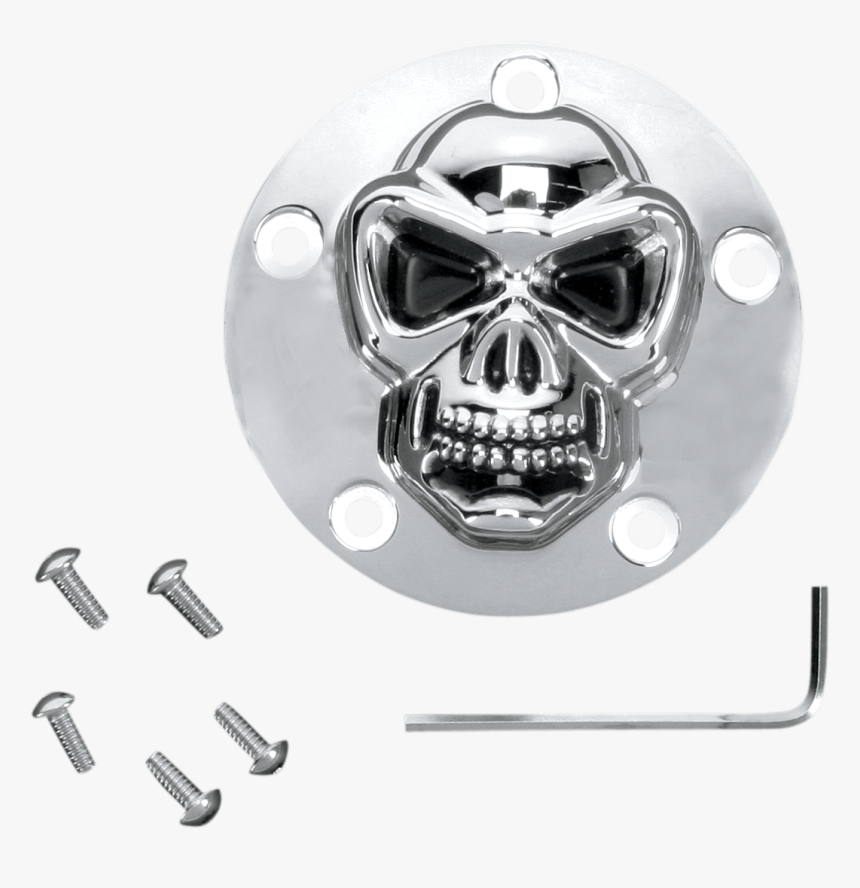 Drag Specialties Chrome Twin Cam Skull Points Cover - Harley-davidson Twin Cam Engine, HD Png Download, Free Download