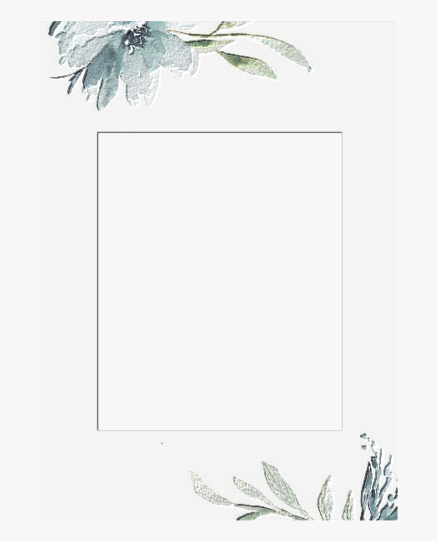 #frame #wedding #invite #flower #floral #watercolor - Floral Design, HD Png Download, Free Download