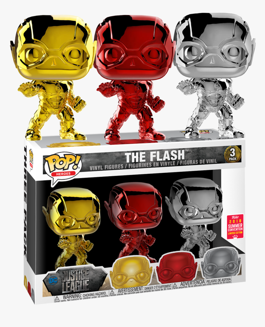 Justice League - Flash 3 Pack Funko Pop, HD Png Download, Free Download