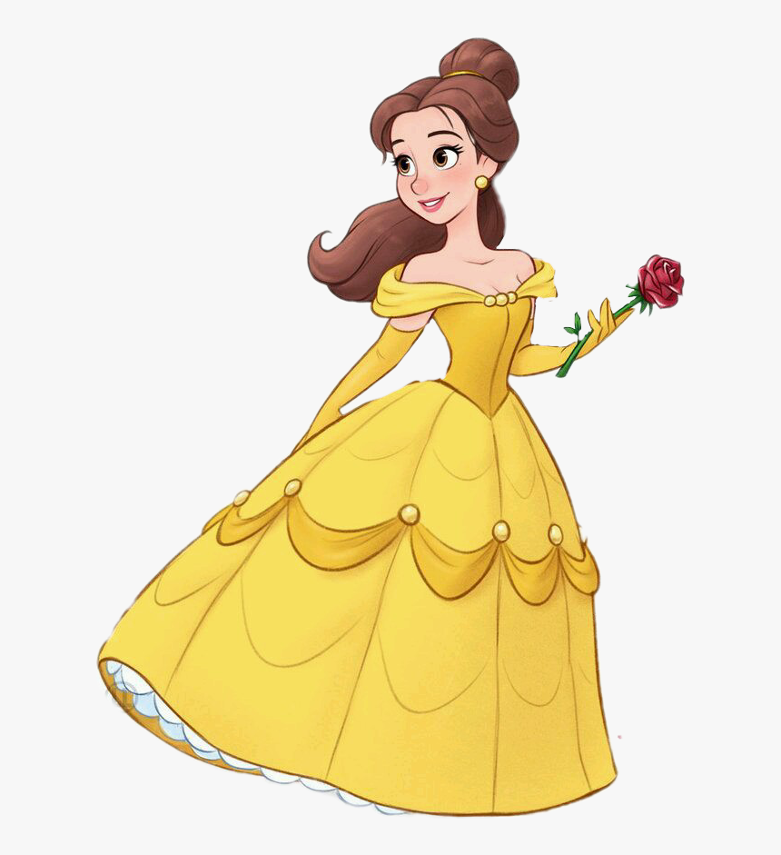 #belle #disney #princess - Belle Holding A Rose, HD Png Download, Free Download
