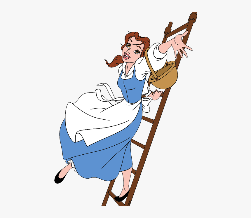 Beauty And The Beast Belle On Ladder, HD Png Download, Free Download