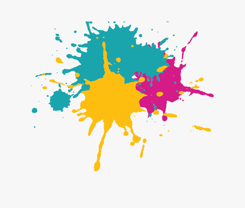 Yellow Green Red Splash Brush - Pink And Yellow Splash Png, Transparent Png, Free Download