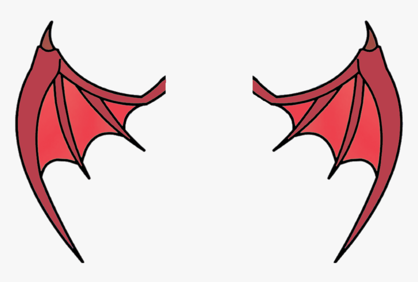 #red #bad #badgirl #badboy #devil #wings #redwings - Simple Devil Wing Drawing, HD Png Download, Free Download
