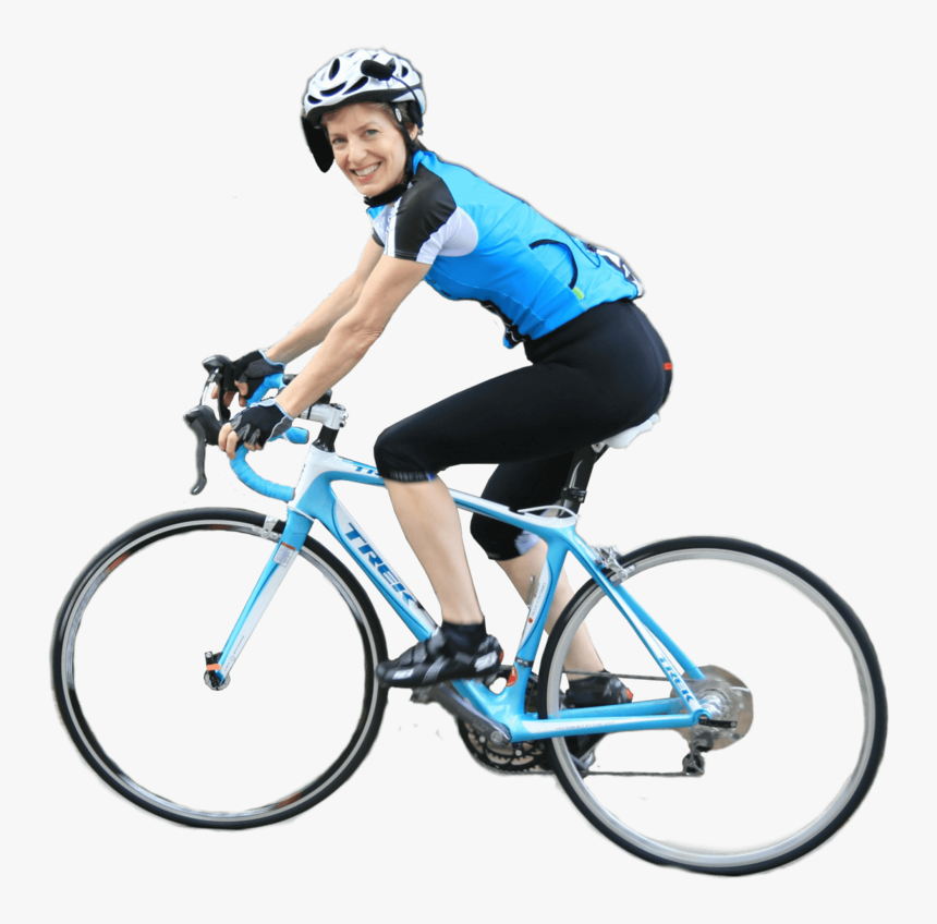 Woman On Bicycle Png Image - Bike Riding Png, Transparent Png, Free Download