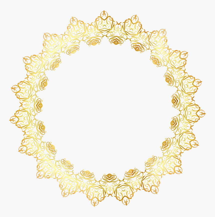 Gold Abstract Elegant Frame No Background - Circle Gold Background Png, Transparent Png, Free Download