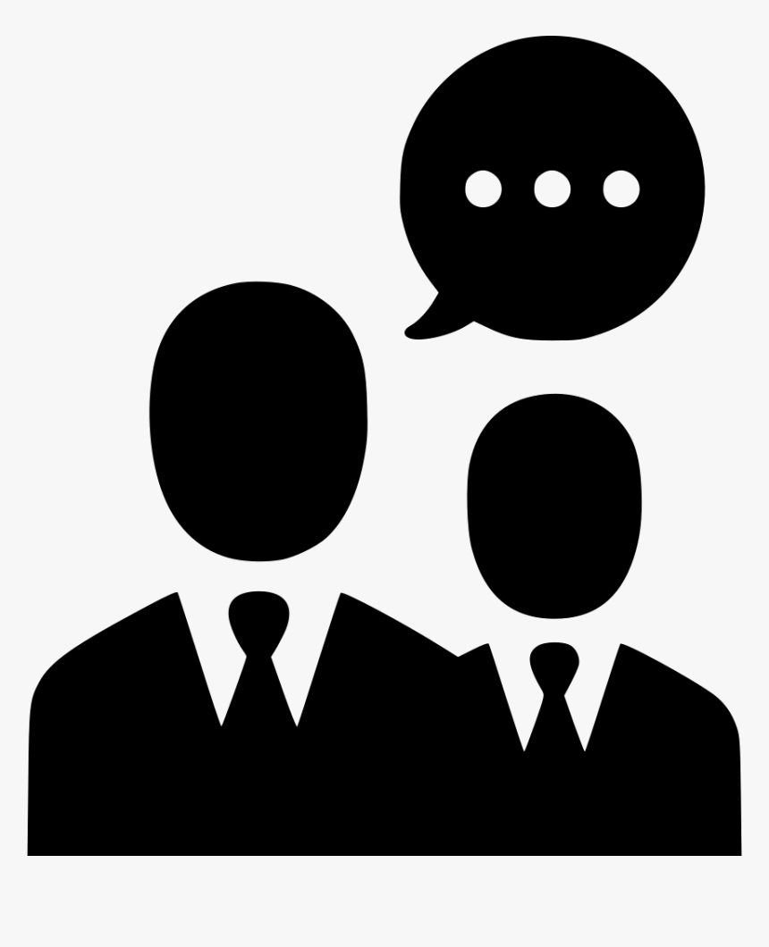 Talk Users Men Negotiations Talking Meeting - Two People Talking Icon Png, Transparent Png, Free Download