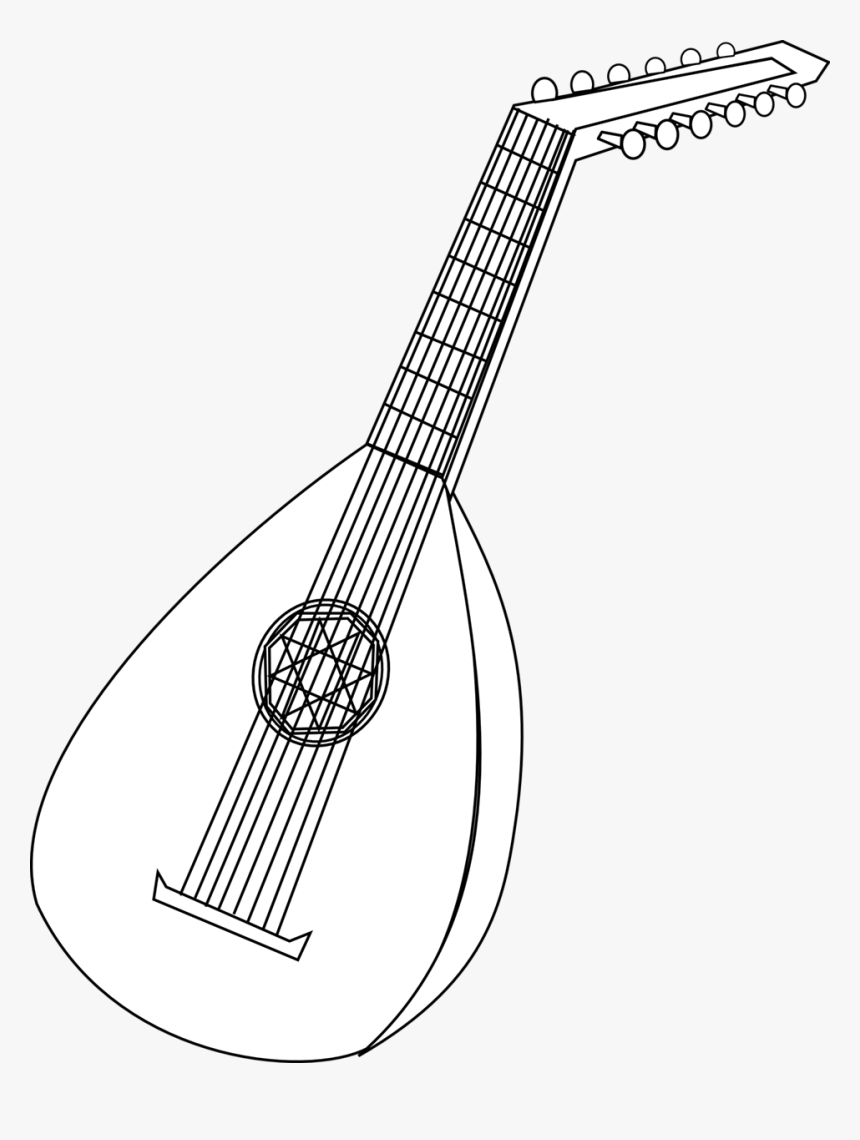 Drawing Of A Lute, HD Png Download, Free Download