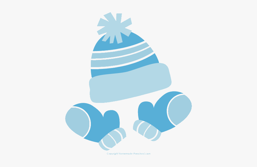 Mittens Elegant Free Mitten Clip Art Black And White - Winter Hat And Mittens Clipart, HD Png Download, Free Download