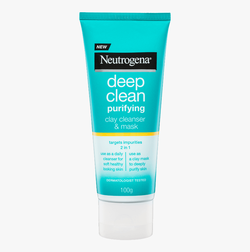 Deep Clean Clay Cleanser Mask New - Neutrogena Deep Clean Purifying Cooling Gel Scrub, HD Png Download, Free Download
