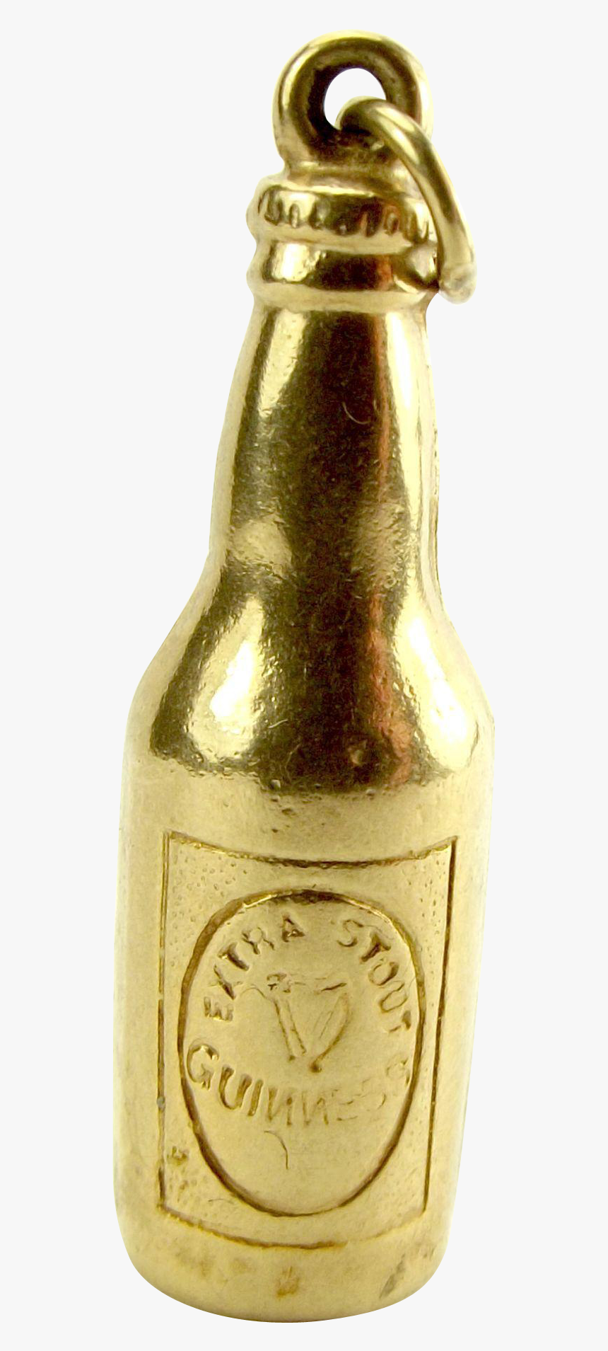 Vintage 9ct Gold Bottle Of Guinness Charm Hm - Glass Bottle, HD Png Download, Free Download