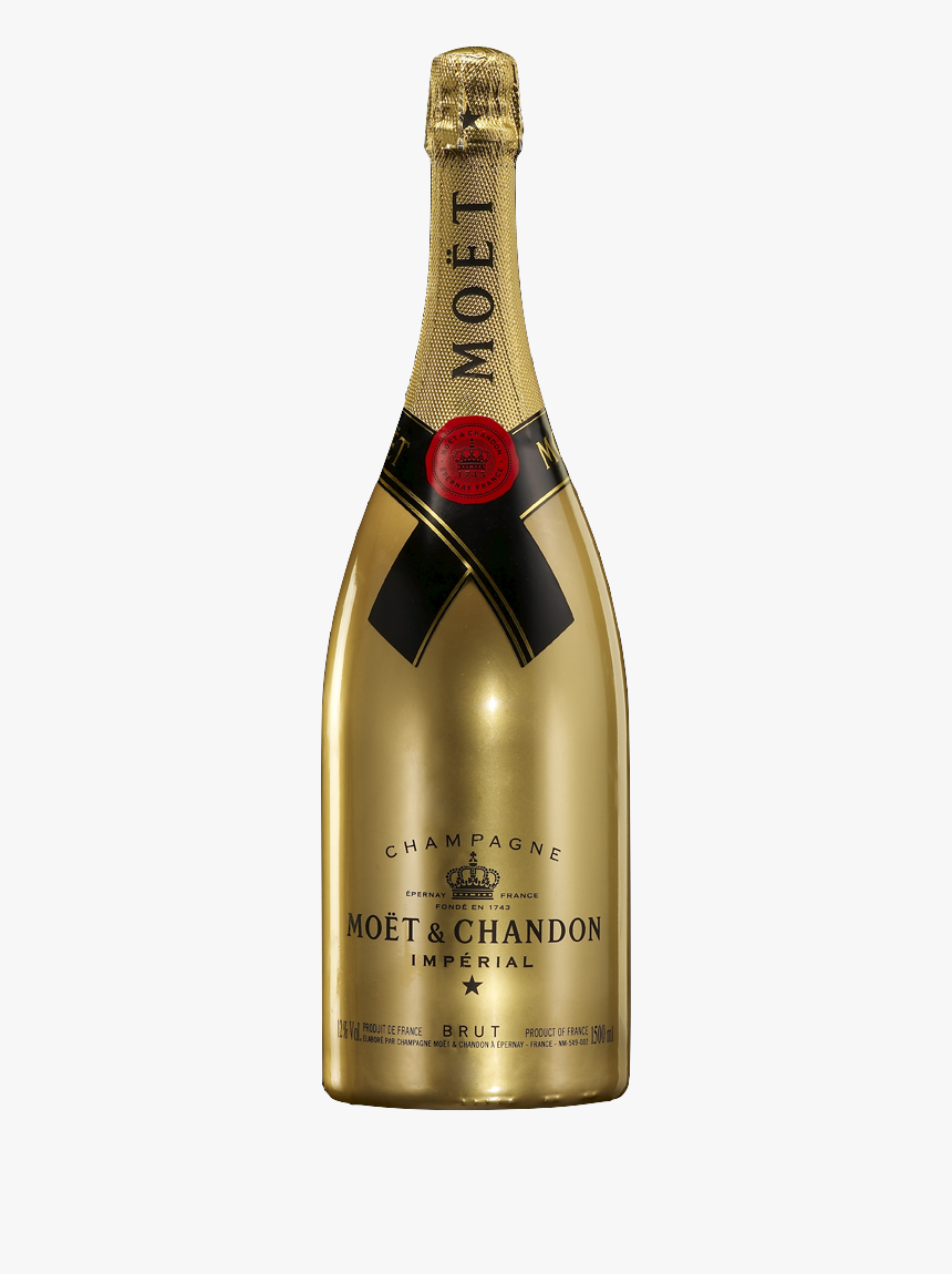 Gold Moet Bottle Png, Transparent Png, Free Download