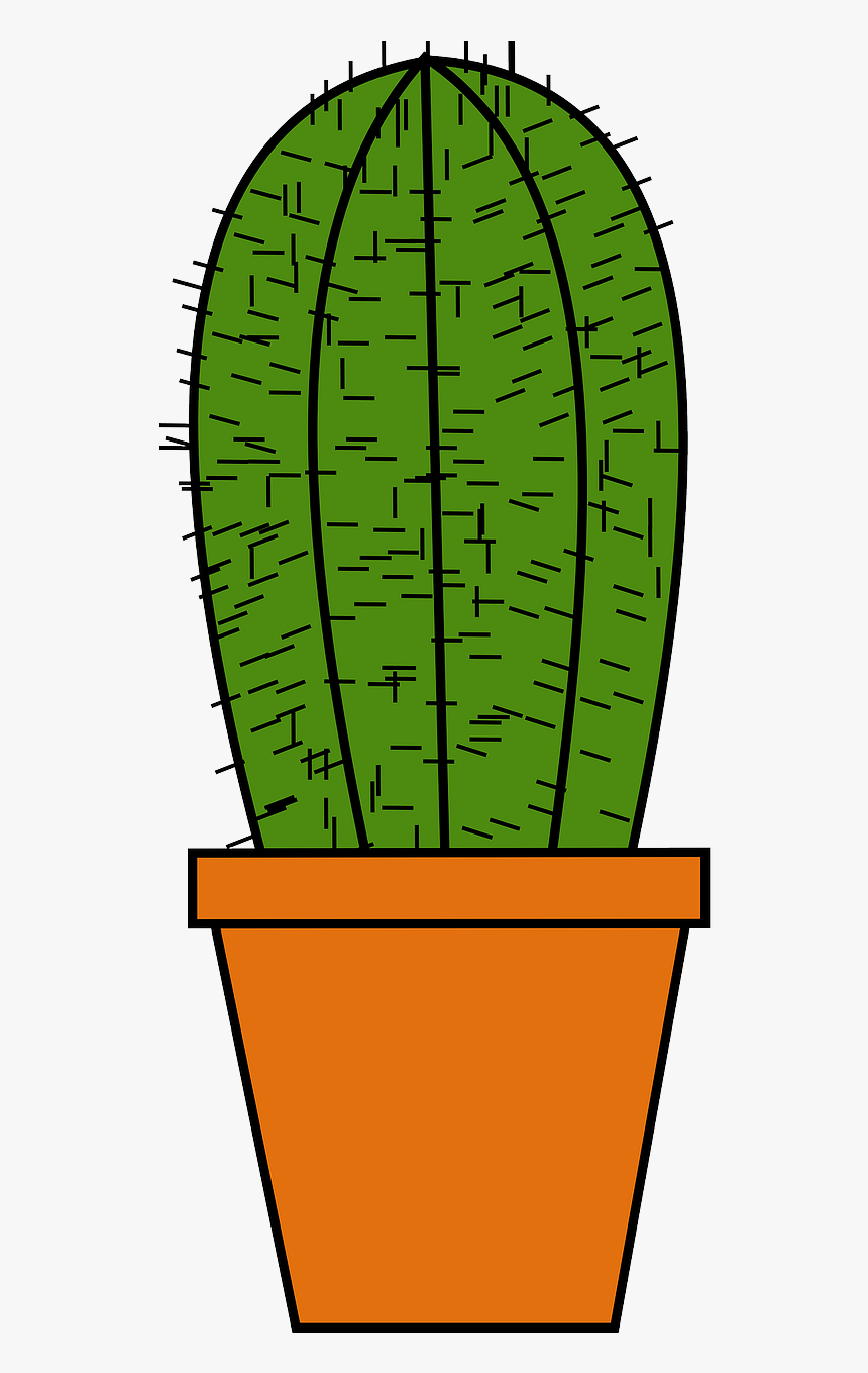 Cactus In Pot Clipart, HD Png Download, Free Download