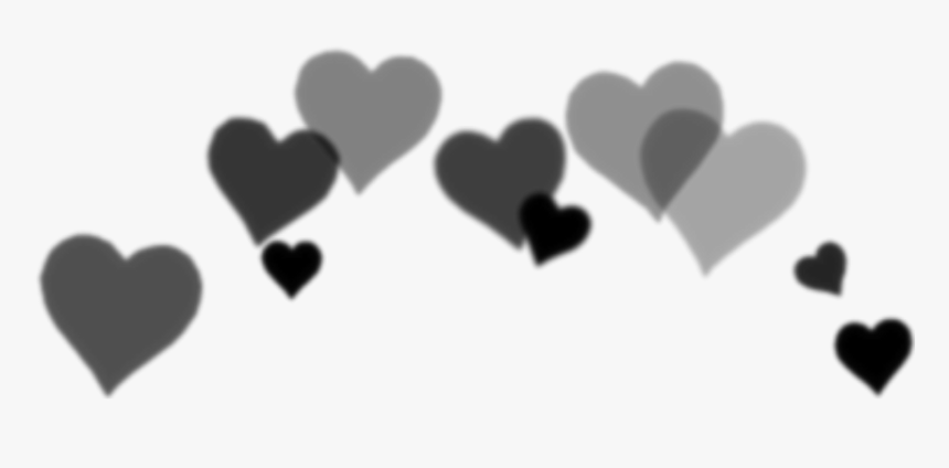 Heart Black Png - Hearts Over Head Png, Transparent Png, Free Download