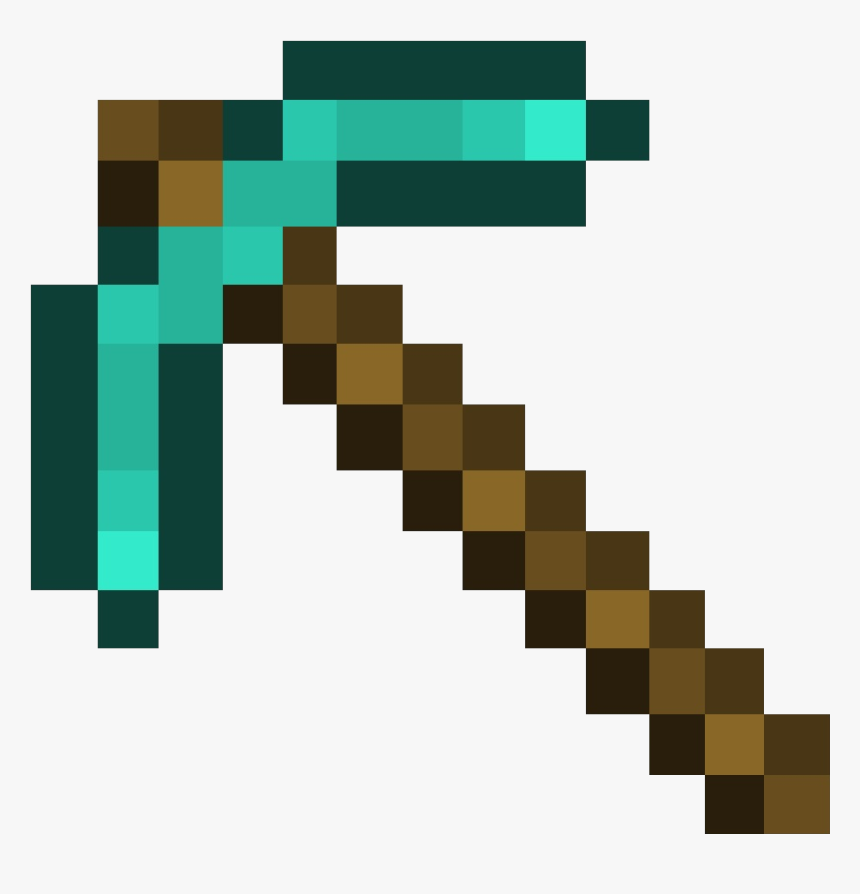 Image Diamond Pickaxe Minecraft Wiki Wikia - Minecraft Diamond Pickaxe, HD Png Download, Free Download