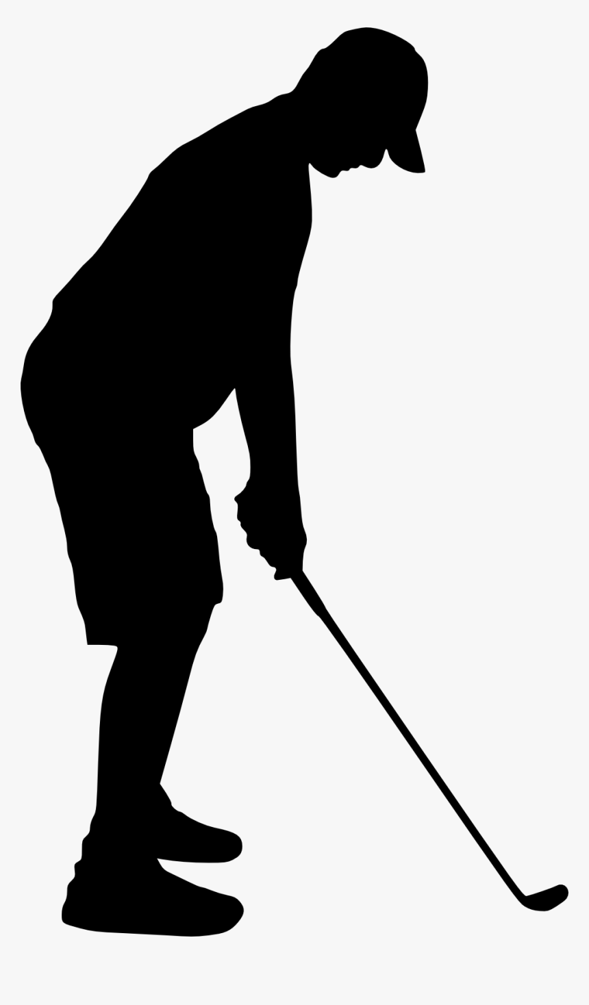 Man Playing Golf Silhouette, HD Png Download, Free Download