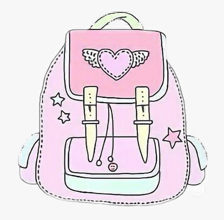 #bag #pink #tumblr #interesting #art #cool #sticker, HD Png Download, Free Download