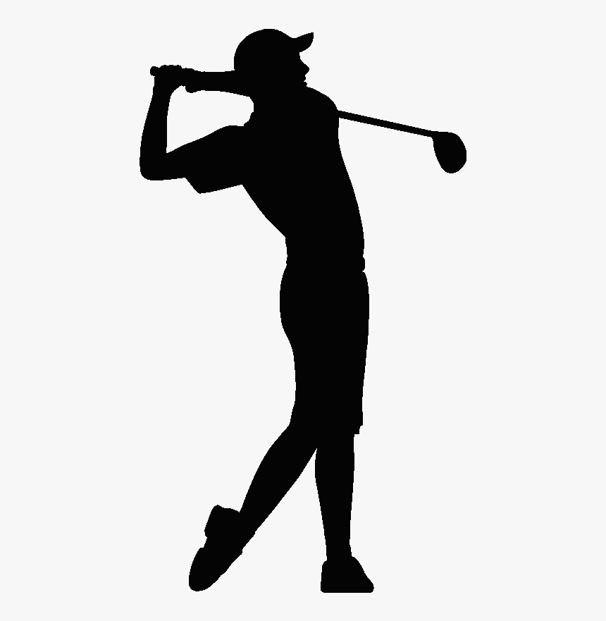 Silhouette Of Golfer At - Golf Player Silhouette Png, Transparent Png, Free Download