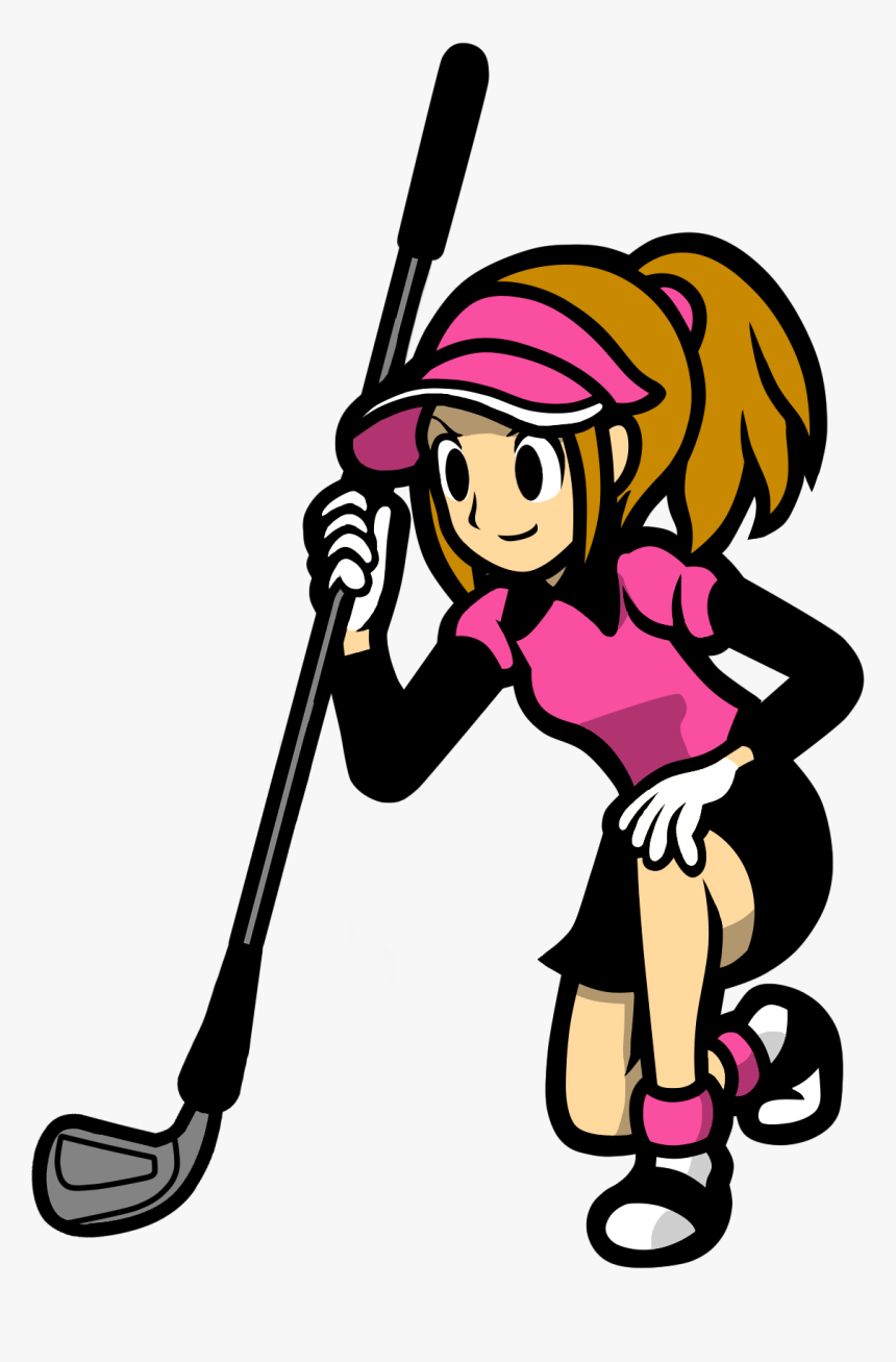 Golf Clipart Female Golfer - Golf Girl Rhythm Heaven, HD Png Download, Free Download