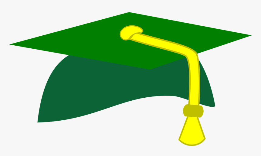 Graduation Cap Legal Edison High School - Green And Yellow Graduation Cap, HD Png Download, Free Download