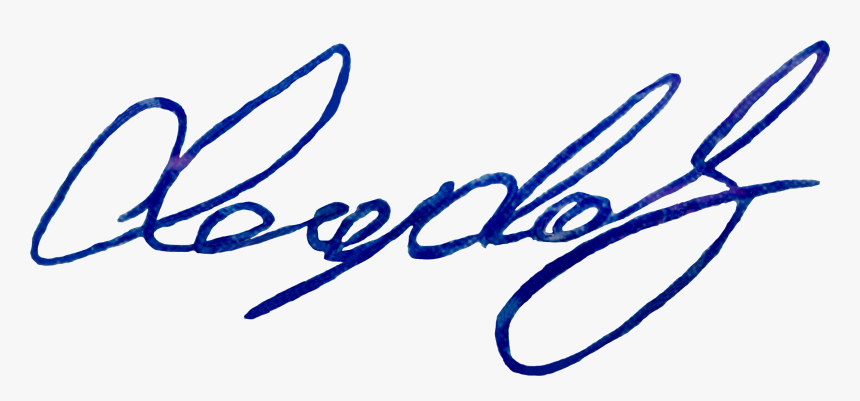 Signature - Blue Signatures, HD Png Download, Free Download