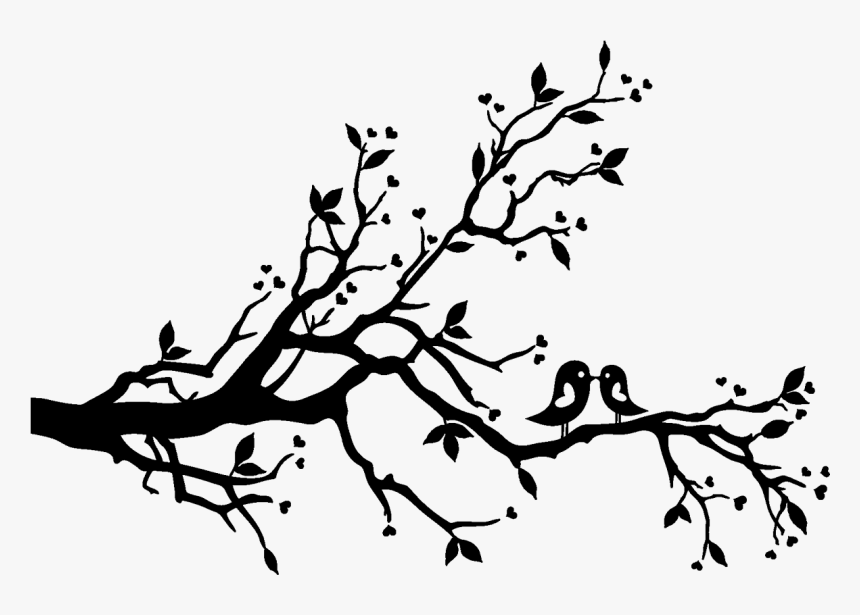 Cherry Blossom Tree Black And White, HD Png Download, Free Download