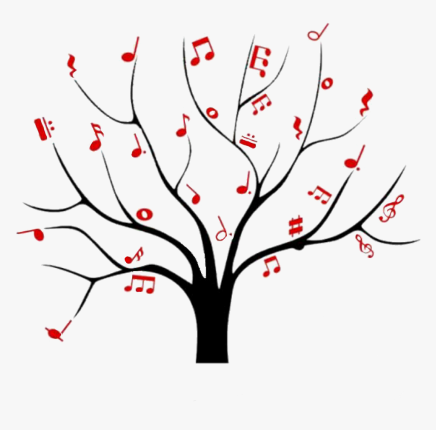 arbol #ramas #musica #naturaleza #notasmusicales #dibujo - Music Tree Png,  Transparent Png - kindpng