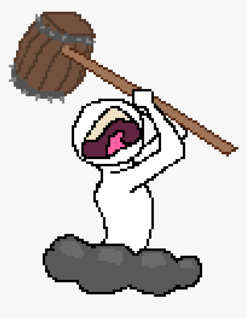 Ban Hammer - Ban Hammer Pixel Art, HD Png Download, Free Download