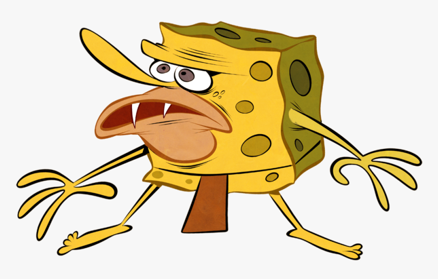 Spongebob Caveman Meme Png - Primitive Spongebob Gif, Transparent Png, Free Download